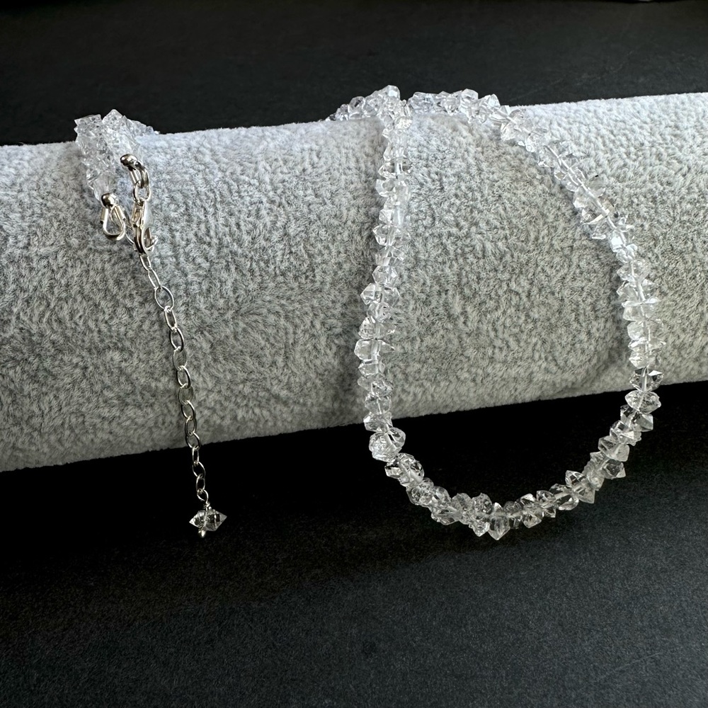 Herkimer Diamond Necklace Beaded Gemstone Jewelry